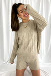 Low Key Cable Knit Sweater | Tan - We’re About That