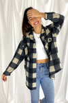 Kekes Oversized Flannel | Navy - We’re About That