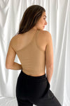 So Easy One Shoulder Seamless Top | Camel - We’re About That