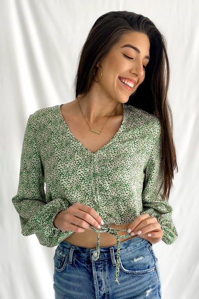 Garden State Ruched Top | Earth Green - We’re About That