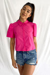 Party in Paris Collared Top | Pink - We’re About That